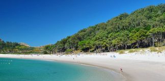 Playa de Rodas en Islas Cíes, Galicia